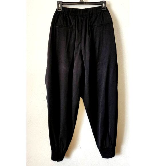 Lovers and Friends Macie Hi-Rise Belted Black Satin Joggers XL NWOT - Picture 4 of 10